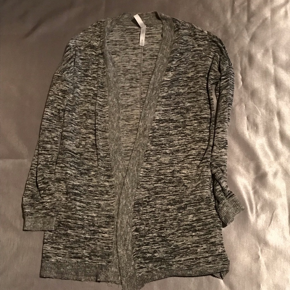 Gray, Black, & White Cardigan
